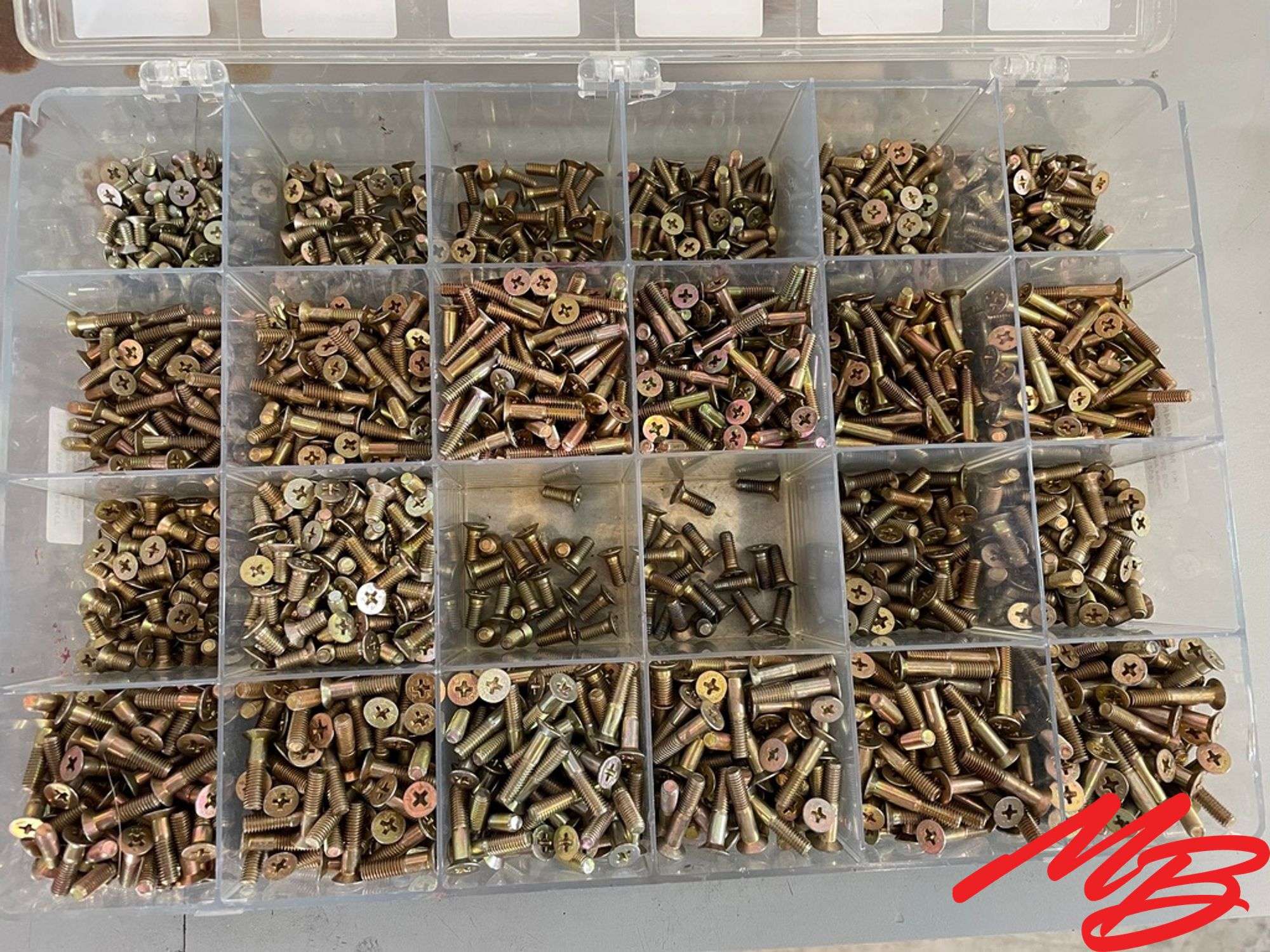 24-Compartment Genuine Aircraft Hardware Screws
