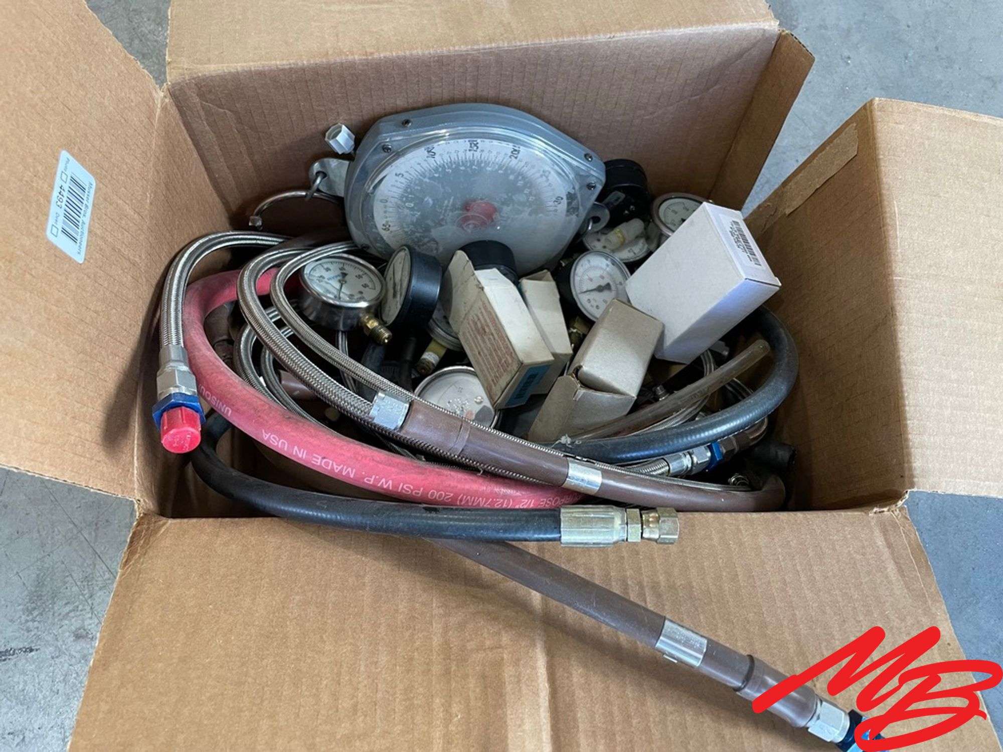 Box of Assorted Test Gauges