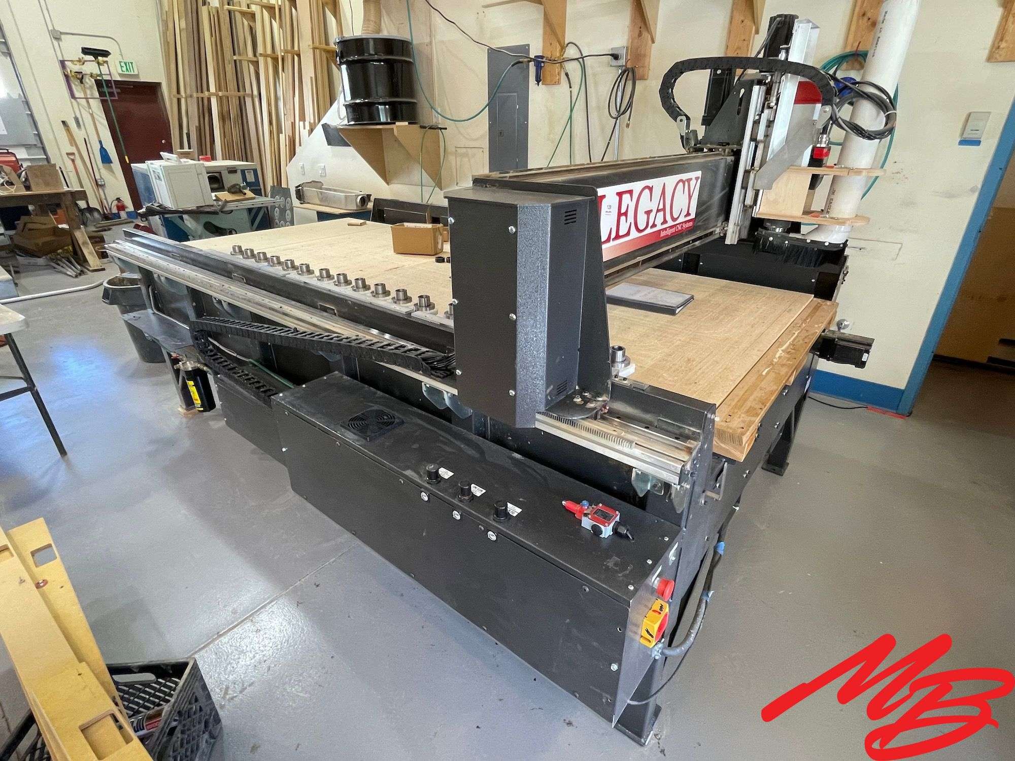 Artisan II CNC, Legacy Intelligent Router, 4 1/2 axis, 18 place automatic tool changer, Mach III computer controller, PDS spindle, 3-phase. *Recently rebuilt spindle