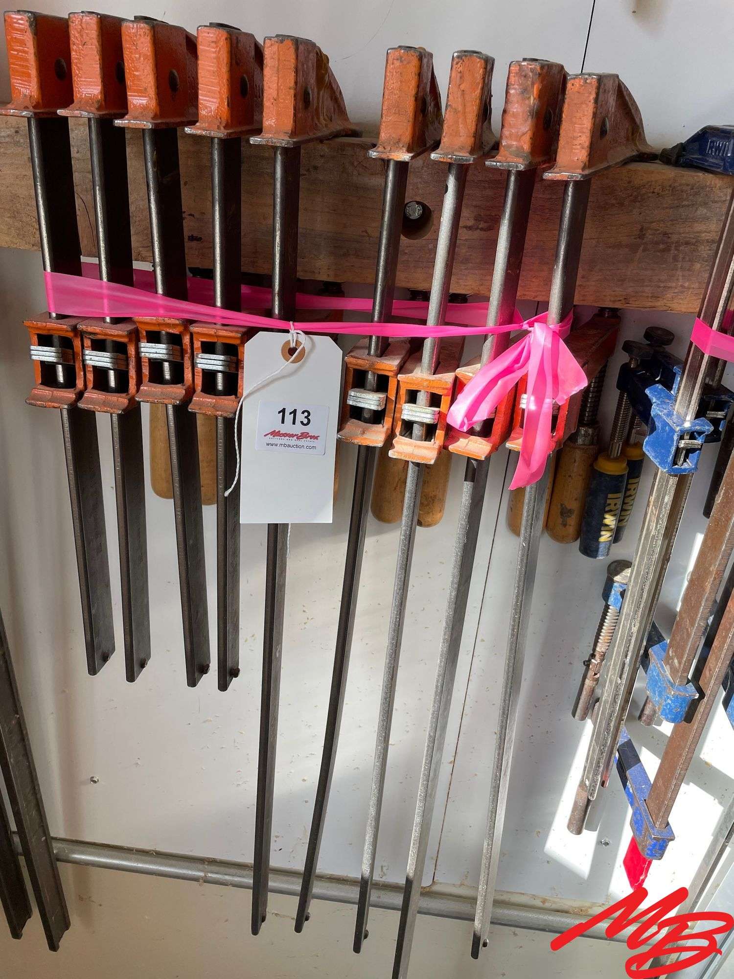 (9) Bar Clamps, 12" to 36"