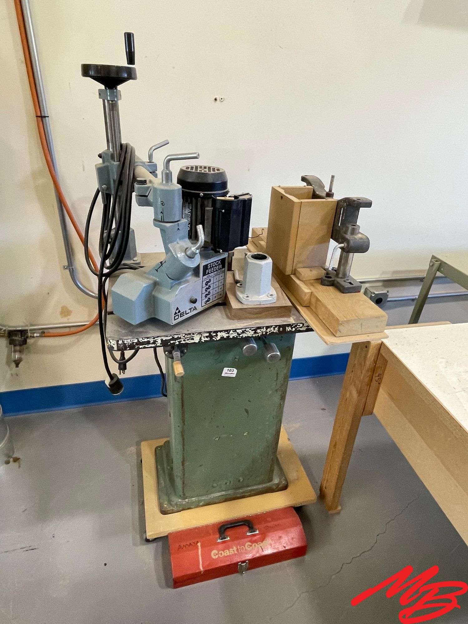 Boice Crane Shaper w/Delta Stock Feeder, Model 36-850, 3-hp, 3/4" spindle