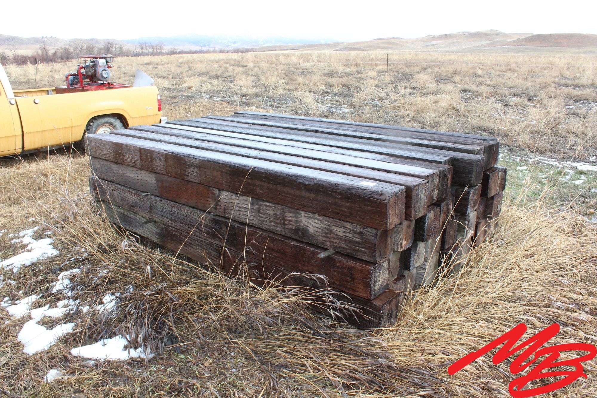 (40) Railroad Ties (gd) 8”x8” x 10’ long