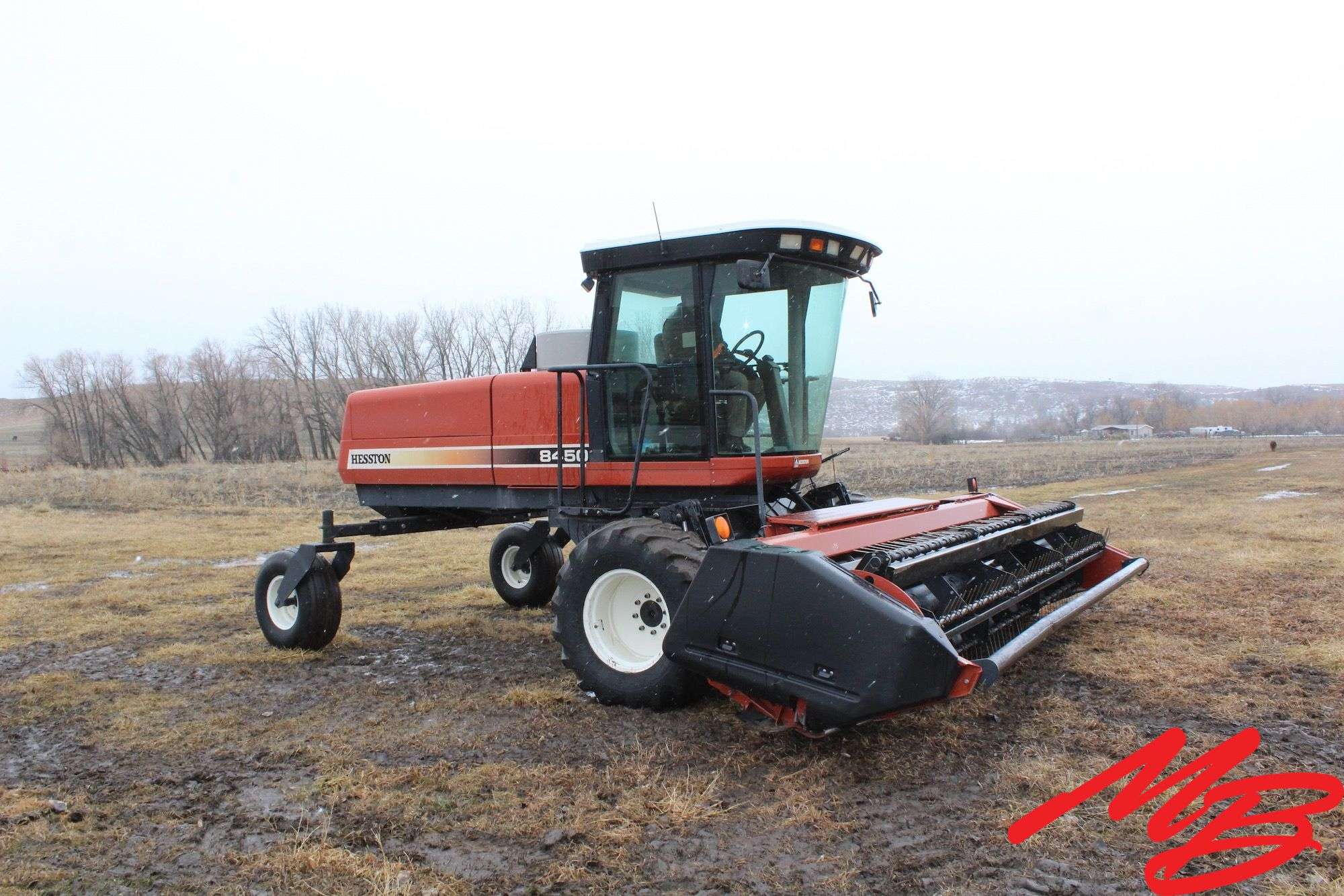 Hesston 8450 Swather, 16’ Header, 1,894 ehrs, 1,234 chrs