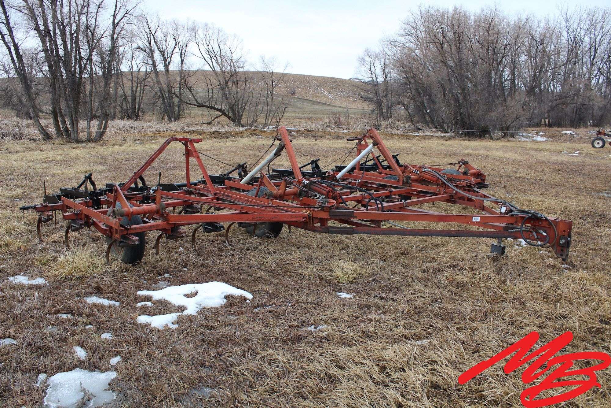 Tool Bar w/Farm King Harrows, 25'