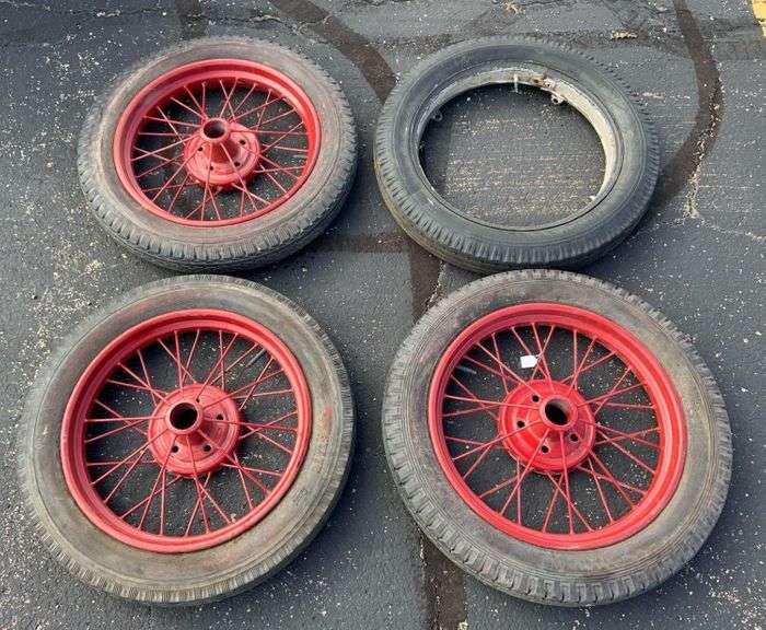 Group fo 4 Ford Model A Tires Matthew Bullock Auctioneers