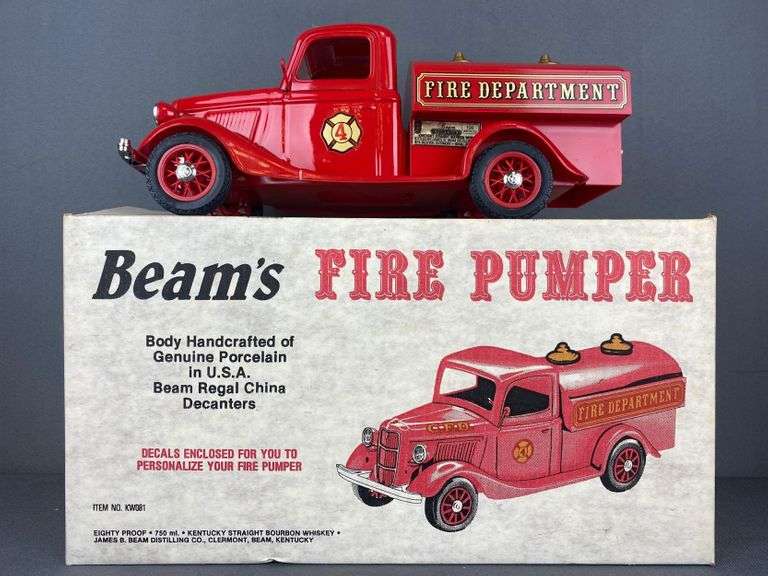 Jim Beam Fire Pumper Decanter Matthew Bullock Auctioneers