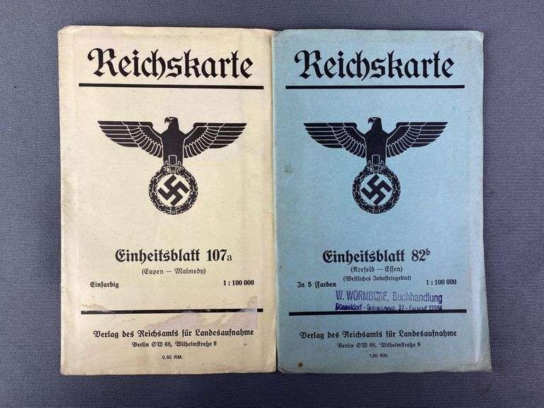 WW2 German Map Case and Contents Matthew Bullock Auctioneers