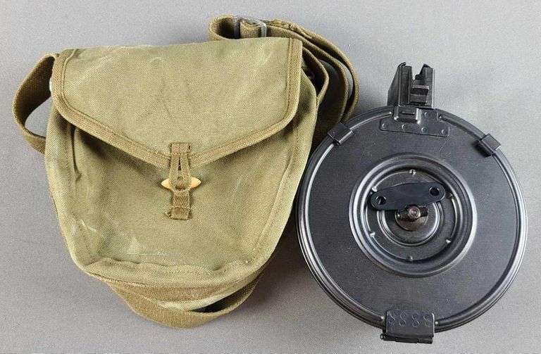 Chinese AK47 Drum Magazine and Pouch Matthew Bullock Auctioneers