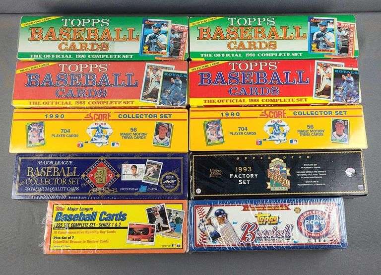 Group of 10 baseball card sets Matthew Bullock Auctioneers