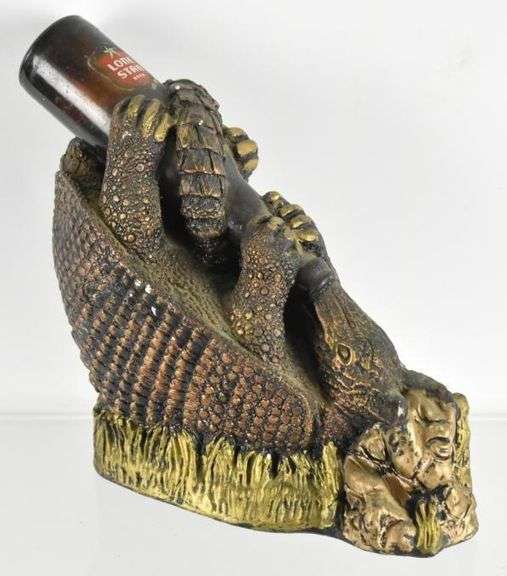 Vintage Lone Star Beer Advertising Back Bar Armadillo Statue - Matthew