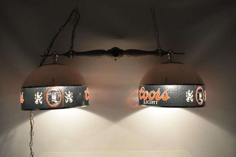 Coors Light Advertising Light Up Pool Table Lamp Matthew Bullock
