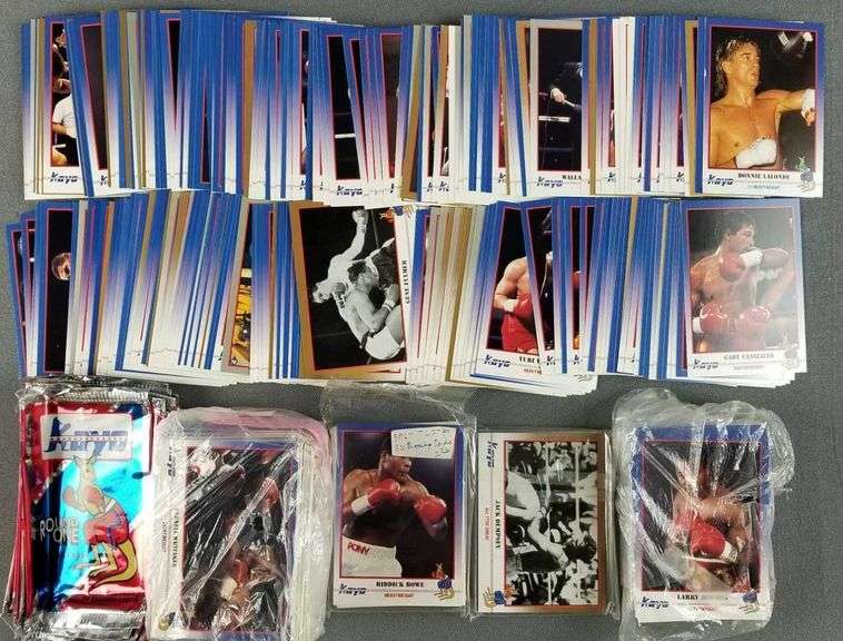 Group of boxing trading cards Matthew Bullock Auctioneers