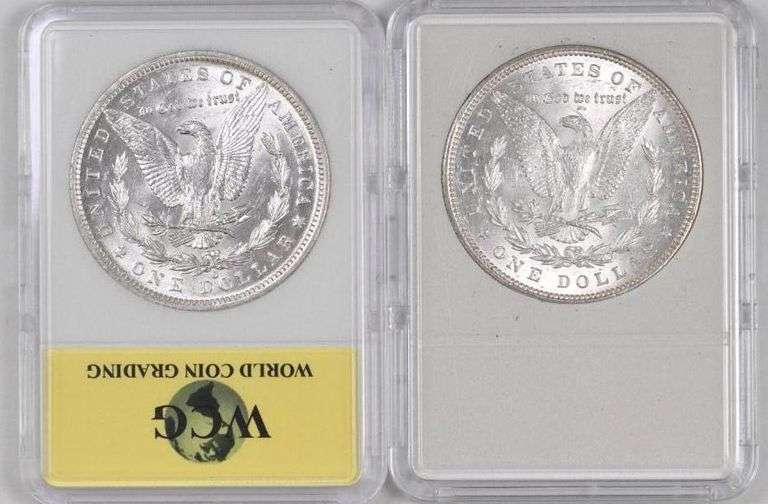 Group of (2) Silver Dollars Matthew Bullock Auctioneers