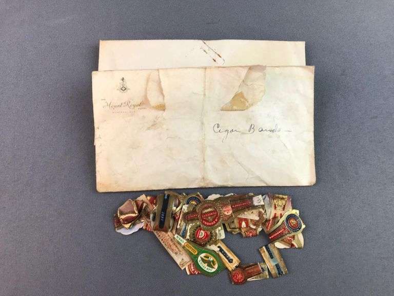 Two envelopes filled w/Cigar Bands Matthew Bullock Auctioneers