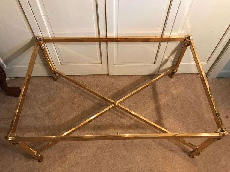 Brass coffee table base Matthew Bullock Auctioneers