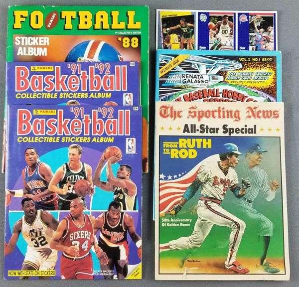 Group of sports sticker albums, cards Matthew Bullock Auctioneers