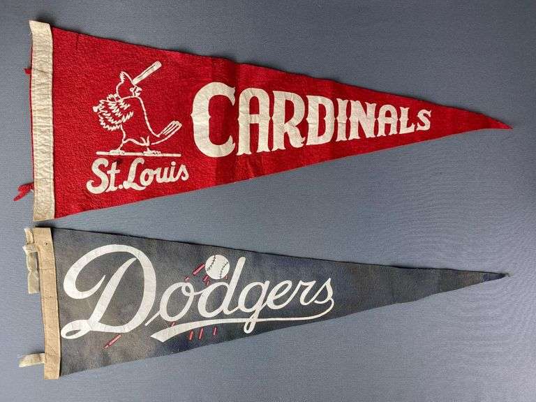 Group of 2 Baseball Pennants Matthew Bullock Auctioneers