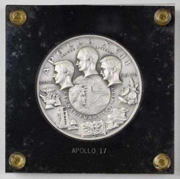 Apollo 17 Commanders Medallic Art Co. 5oz. .999 Fine Silver Matthew