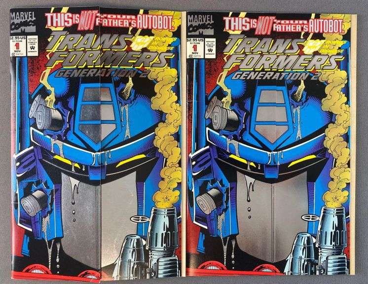 Group of 2 Marvel Comics Transformers Generation 2 No. 1 Comic Books