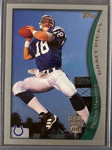 Carte à Collectionner NFL - Peyton Manning - 2006 Donruss Threads - Patch Porté - SGC 8