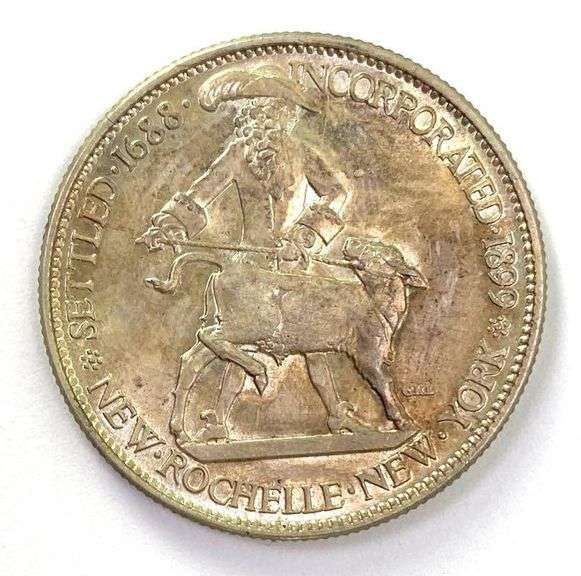1938 New Rochelle Commemorative Silver Half Dollar Matthew Bullock