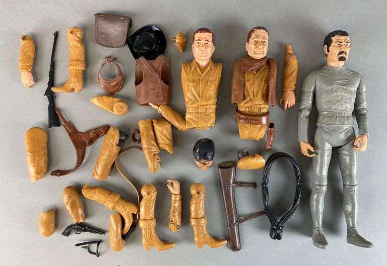 Group of Assorted Action Figure Pieces and More Matthew Bullock