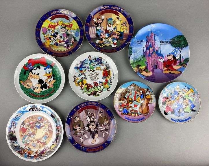 Group of 9 Disney Collectors Plates Matthew Bullock Auctioneers