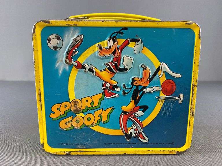 Aladdin Sport Goofy Metal Lunch Box Matthew Bullock Auctioneers