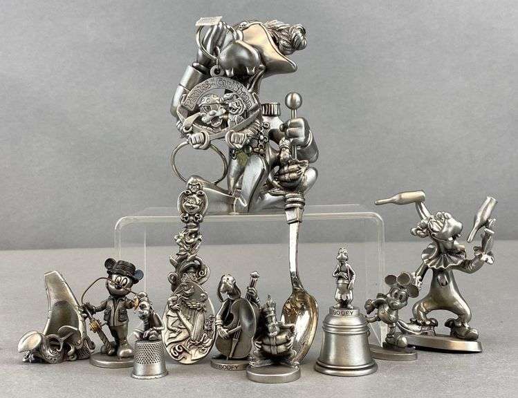 Group of 12 Disney Pewter Figurines Matthew Bullock Auctioneers