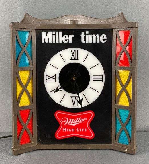 Vintage Miller High Life Light Up Advertising Clock Matthew Bullock
