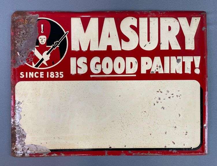 Vintage Masury Is Good Paint Advertising Metal Sign Matthew Bullock