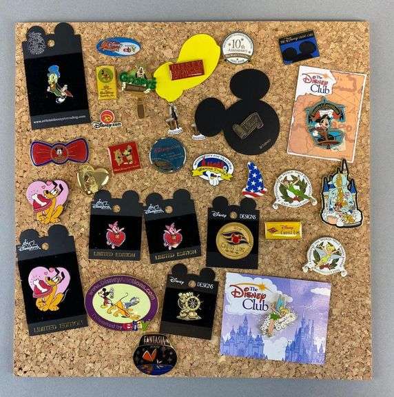Group of 31 Disney Enamel Pins Matthew Bullock Auctioneers