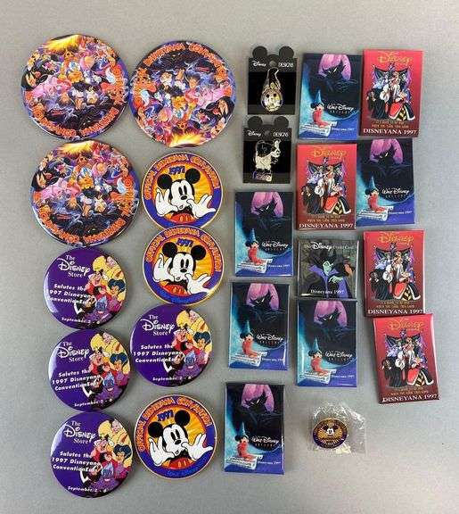 Group of 20+ Disneyana 1997 Convention Pins Matthew Bullock Auctioneers