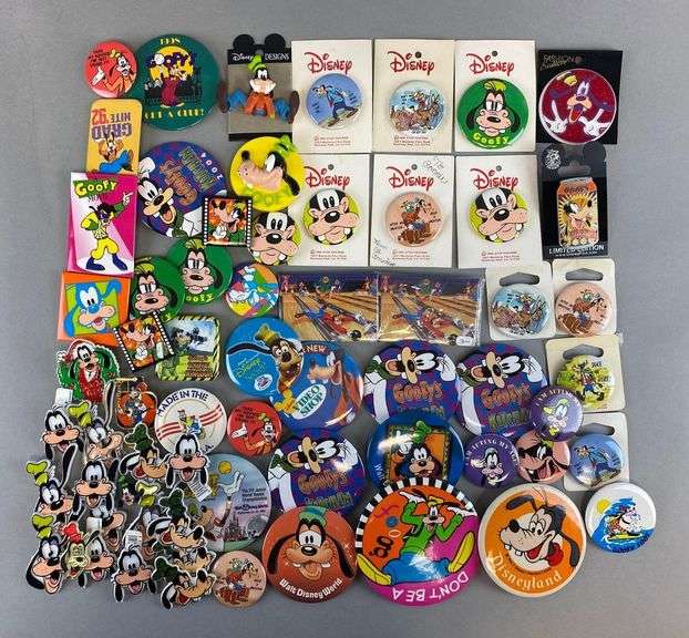 Group of 30+ Disney Goofy Pins Matthew Bullock Auctioneers