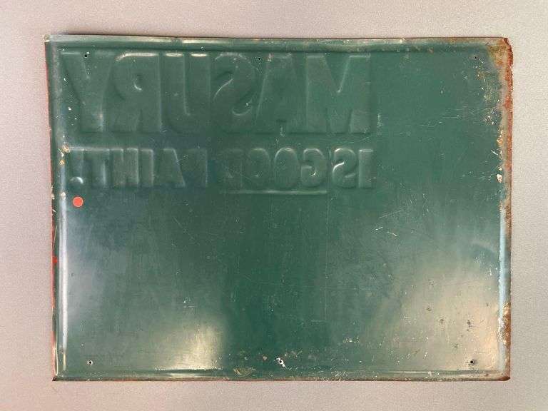 Vintage Masury Is Good Paint Advertising Metal Sign Matthew Bullock