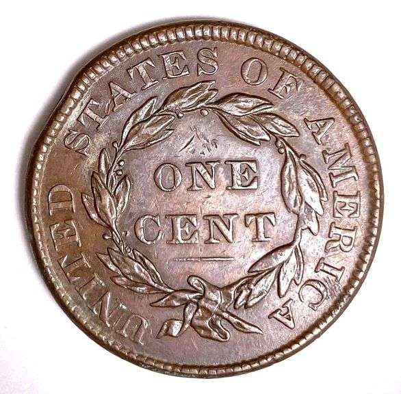 1835 Head Large Cent Matthew Bullock Auctioneers
