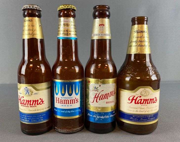 Group of 4 Vintage Hamms Beer Bottles Matthew Bullock Auctioneers