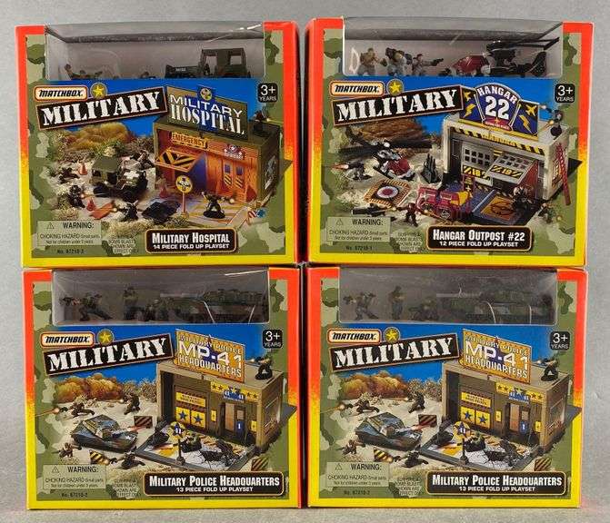 Group of 4 Matchbox Military Fold Up Playsets Matthew Bullock Auctioneers