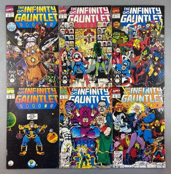 Group of 6 Marvel Comics The Infinity Gauntlet Comic Books Matthew Bullock Auctioneers