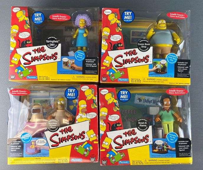Group of 4 Playmates The Simpsons Action Figures Matthew Bullock