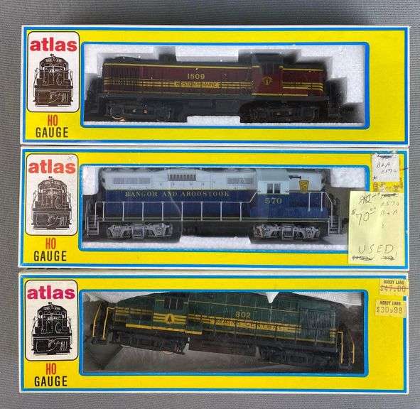 Group of 3 Atlas Ho Scale Matthew Bullock Auctioneers