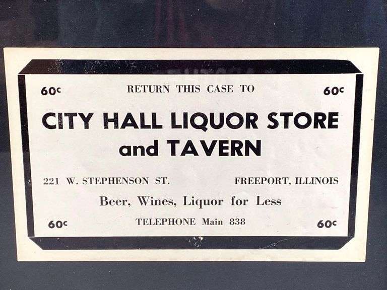 City Hall Liquor Store and Tavern Advertising Case Sign Matthew