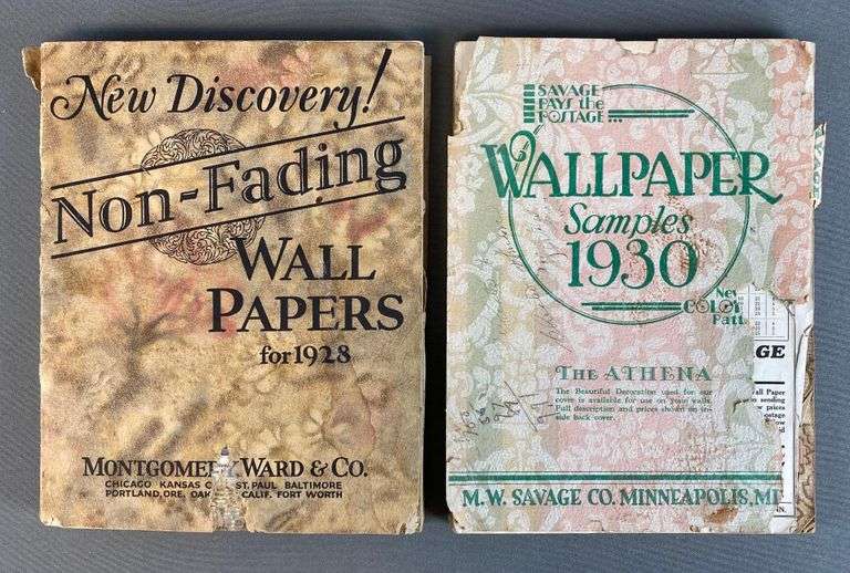 192830 Group of 2 Wallpaper Sample Books Matthew Bullock Auctioneers