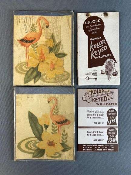 Group of 8 Wallpaper Samples and Books - Matthew Bullock Auctioneers