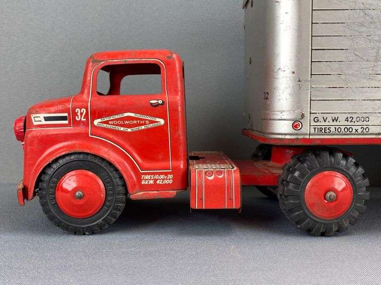 Marx Toys Lumar Woolworths Pressed Steel Trailer Truck Matthew Bullock Auctioneers