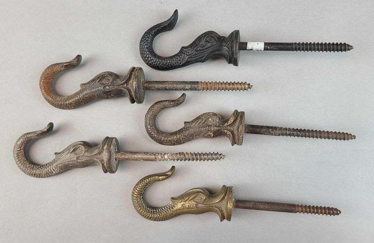 Group of 5 Screw Hooks Matthew Bullock Auctioneers
