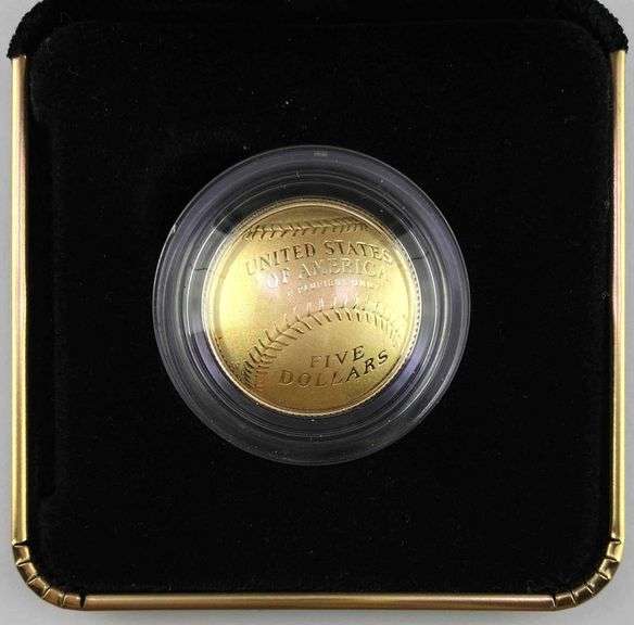 2014 W National Baseball Hall of Fame Gold PROOF 5 Coin US Mint