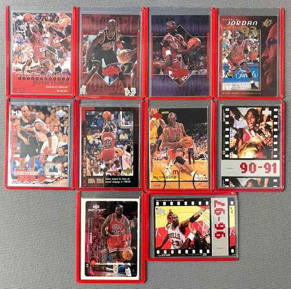 Group of 10 Michael Jordan Cards Matthew Bullock Auctioneers
