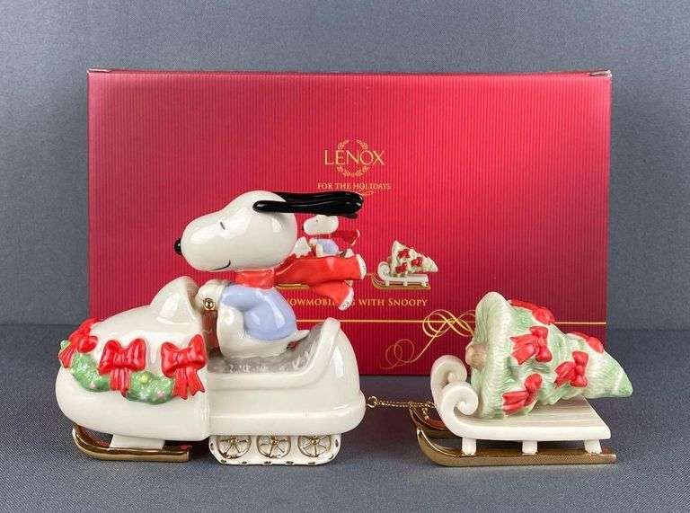 Lenox Snoopy Christmas 896322 - Set Da 4 Ciotole Multiuso In Porcellana Con Personaggi Peanuts