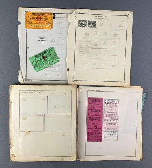 Stamp/Ticket Stub Collection Booklet Matthew Bullock Auctioneers